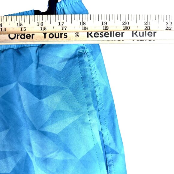 Spyder Swim Trunks Mens XXL Geometric Blue Brief  Lined Pockets & Drawstring - Picture 9 of 10